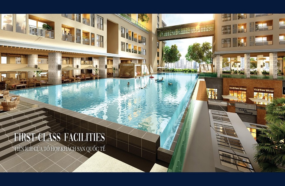 bể bơi 4 mùa tại the grand manhattan