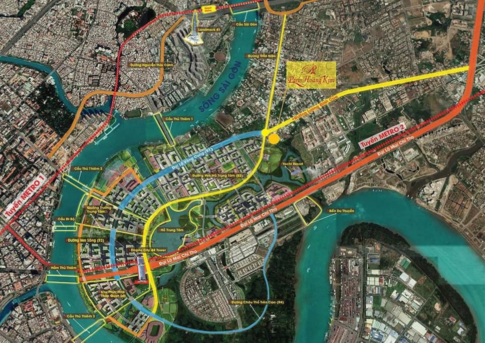 vị trí căn hộ paris hoàng kim 