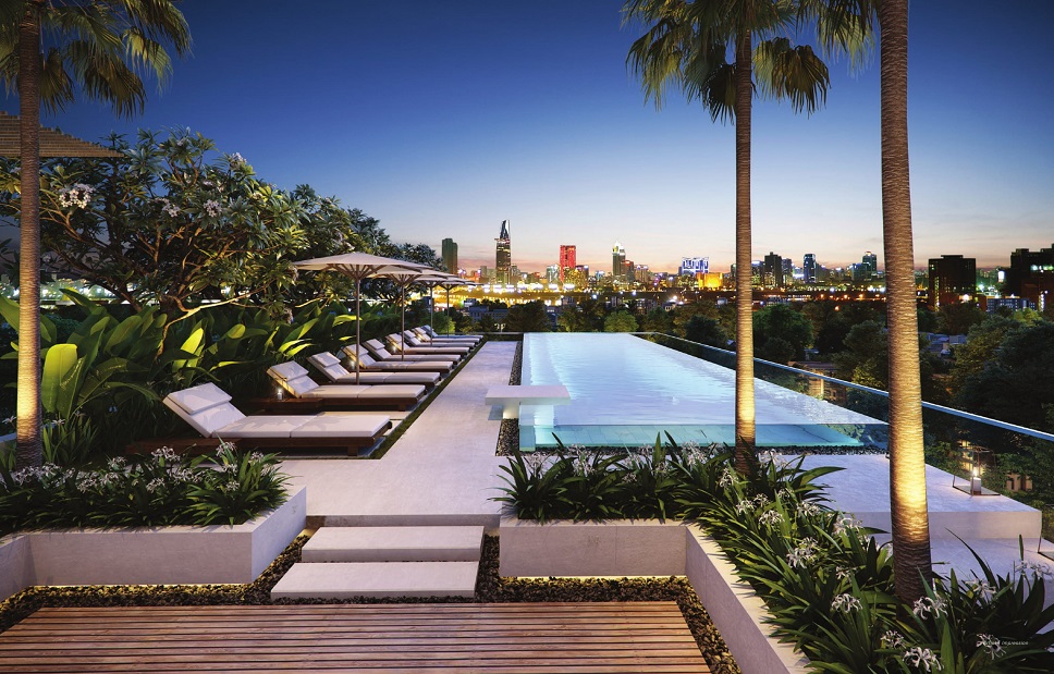 tiện ích hồ bơi căn hộ serenity sky villas