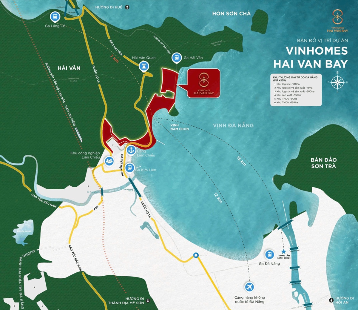 vị trí vinhome hai van bay