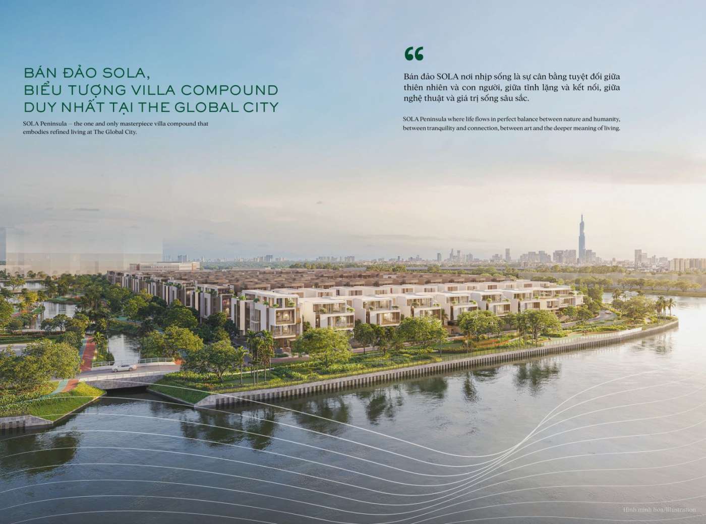 sola villa, biêu tượng khu biệt thự compound