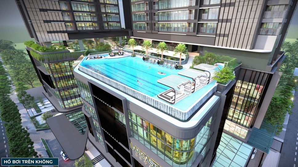 hồ bơi tại tầng 6 căn hộ lancaster legacy nguyễn trãi