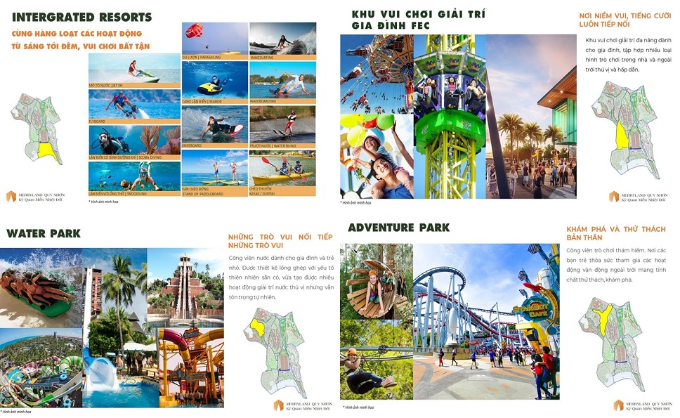 tiện ích vui chơi tại Merry Land quy nhơn