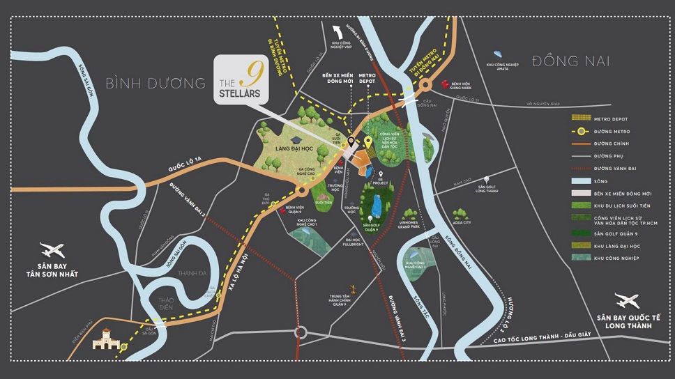 vị trí dự án the 9 stellars