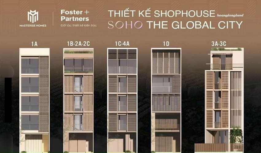 mẫu nhà phố soho townhouse - the global city