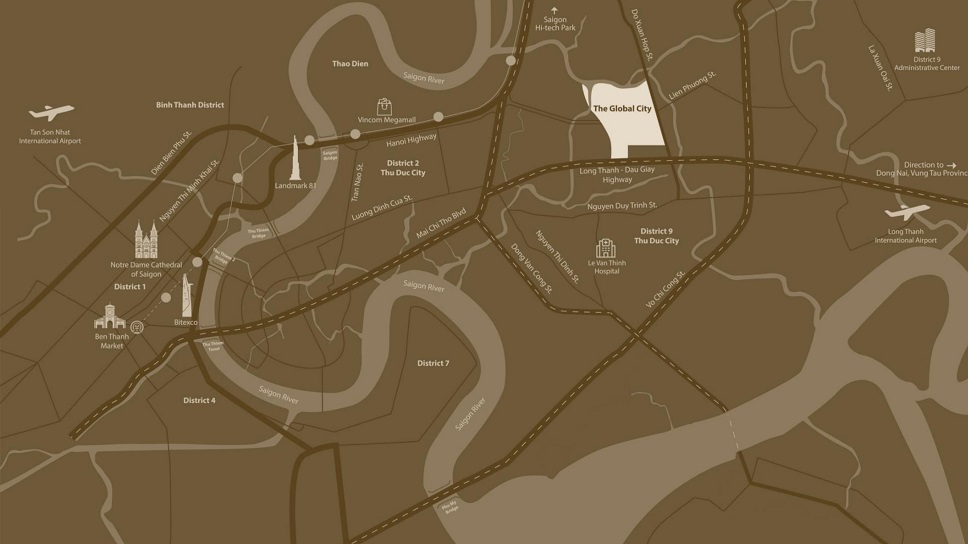 vị trí the global city