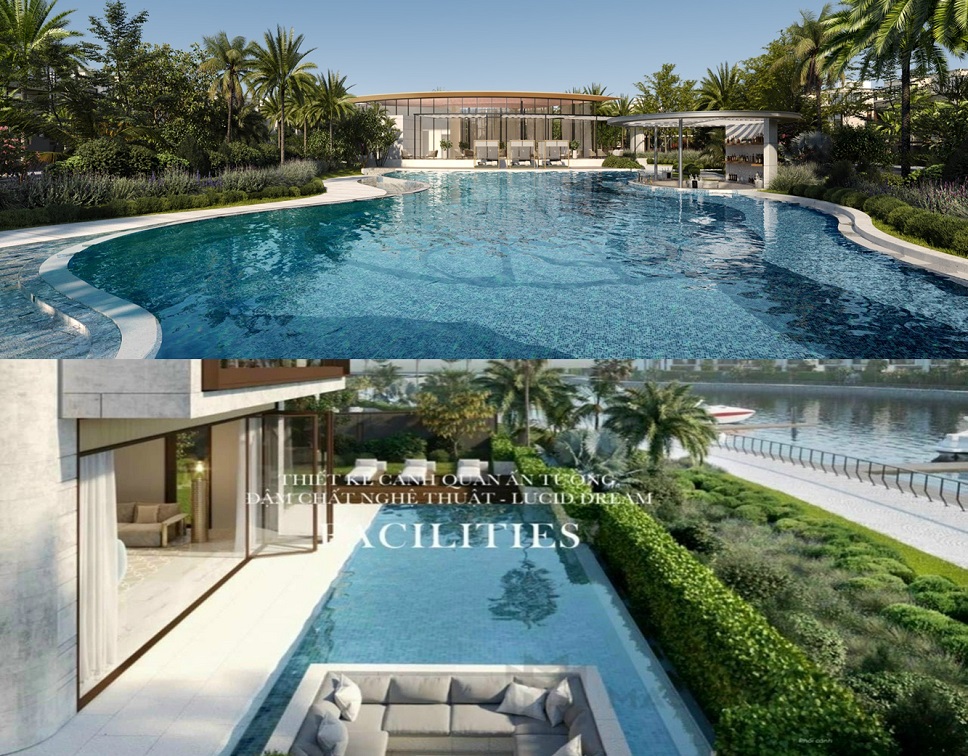 hồ bơi tại the rivus