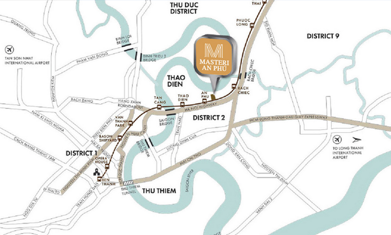 vị trí masteri An Phú Quận 2