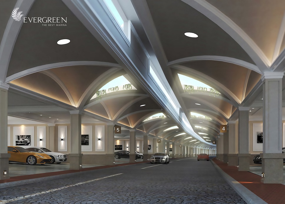 bãi xe tại biệt thự evergreen quận 7