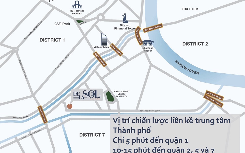 vị trí căn hộ delasol quận 4