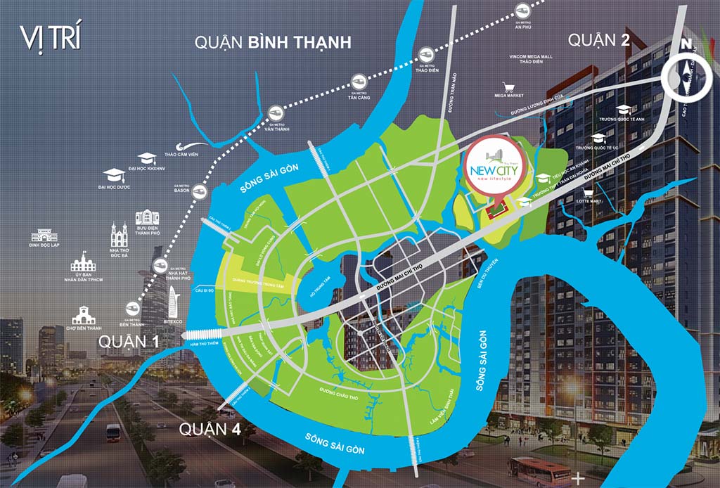 vị trí dự án new city thủ thiêm