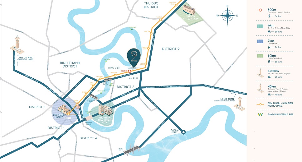 vị trí căn hộ Q2 thảo điền