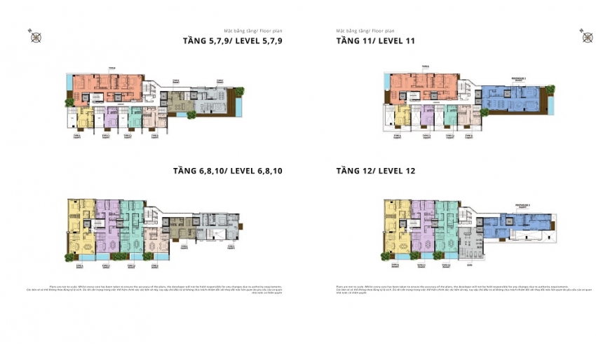 Mặt bằng tầng 05-12