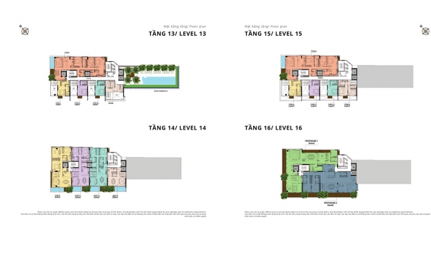 Mặt bằng tầng 13-16