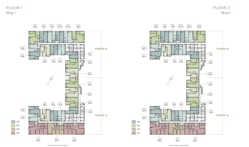 Mặt bằng tầng 1-2