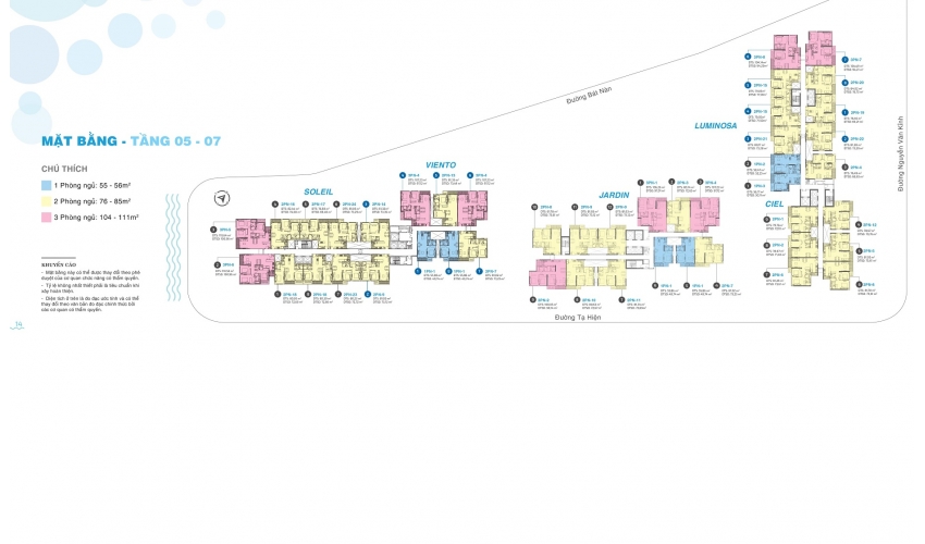 Mặt bằng tầng 05-07