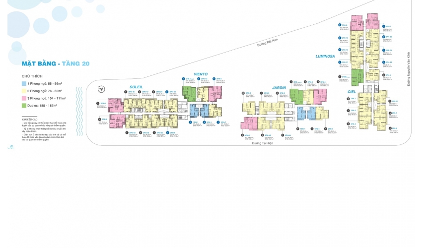 Mặt bằng tầng 20