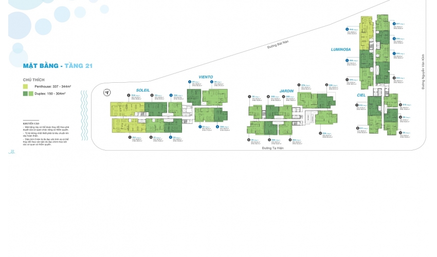 Mặt bằng tầng 21