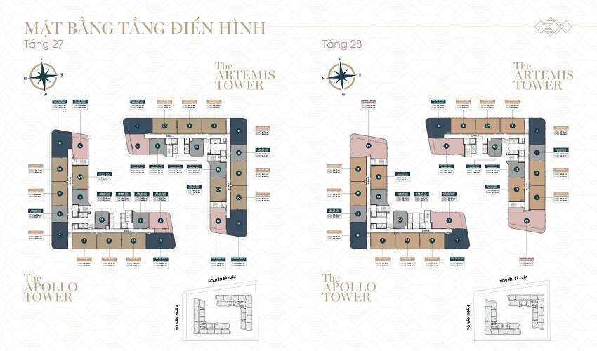 Mặt bằng tầng 27–28