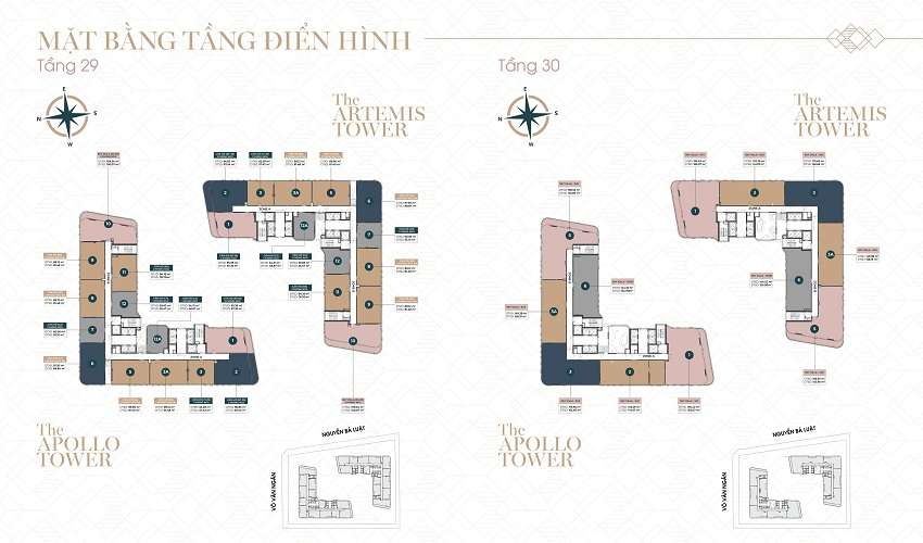 Mặt bằng tầng 29–30
