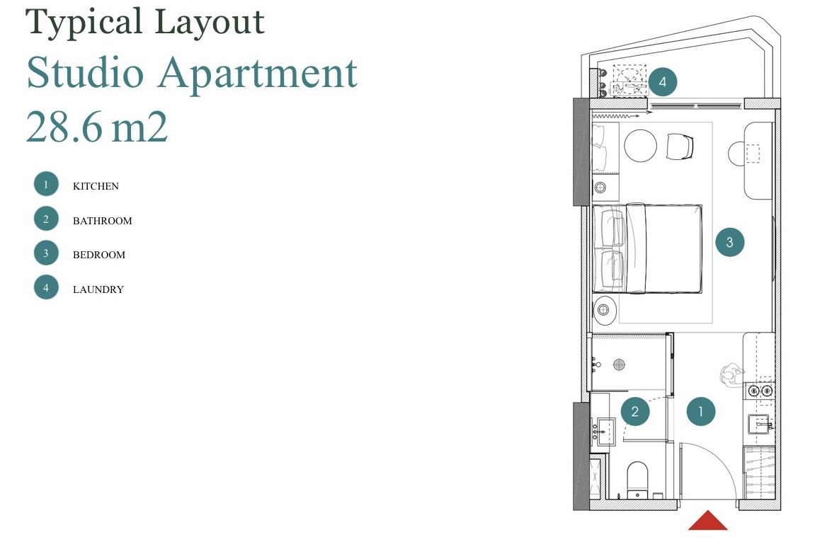 Studio 28.6m2